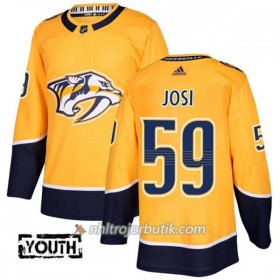 Barn Ishockey Nashville Predators Tröja Roman Josi 59 Adidas 2017-2018 Guld Authentic